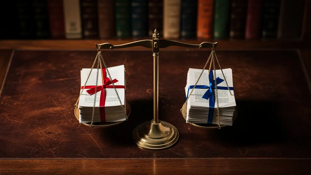 Comparaison visuelle entre documents de compromis et promesse de vente sur bureau notarial