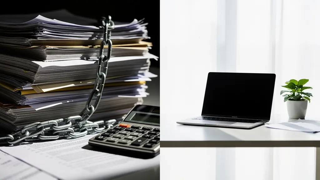 Visualisation comparative des coûts entre bail 3/6/9 et bureaux flexibles avec graphiques et billets