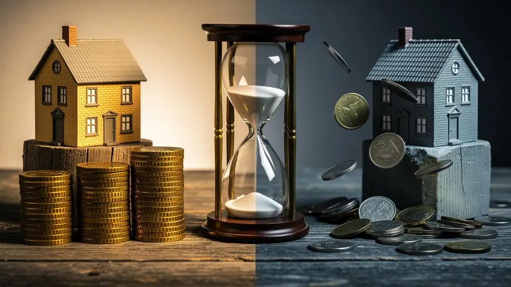 Représentation visuelle de l'impact de la vacance locative sur un investissement