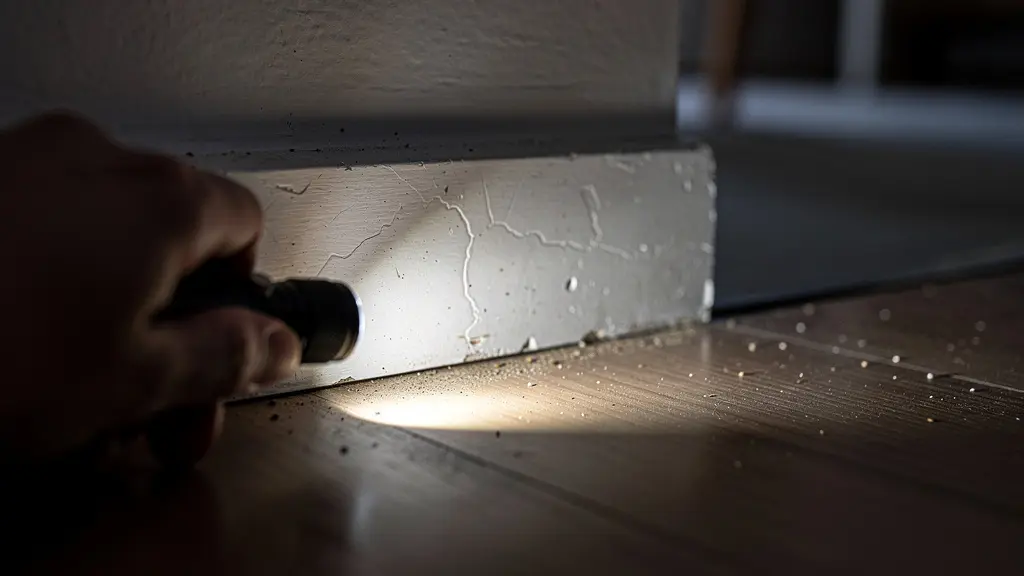 Acheteur inspectant minutieusement les détails d'un appartement lors d'une contre-visite