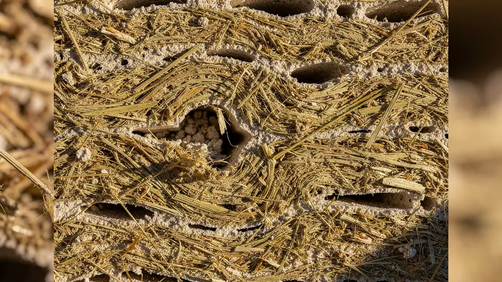 Vue macro de la structure fibreuse du chanvre montrant sa porosité naturelle